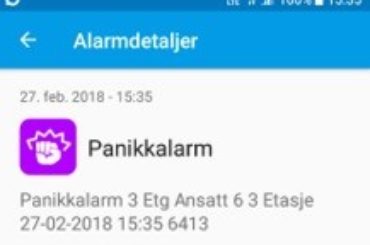 Smarttelefon App- panikkalarm