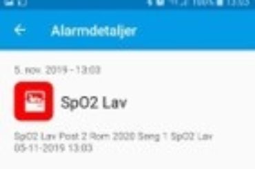 Smarttelefon App – SpO2 lav