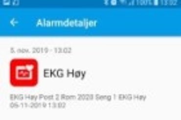 Smarttelefon APP – EKG høy