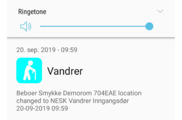 Smarttelefon App – vandreralarm